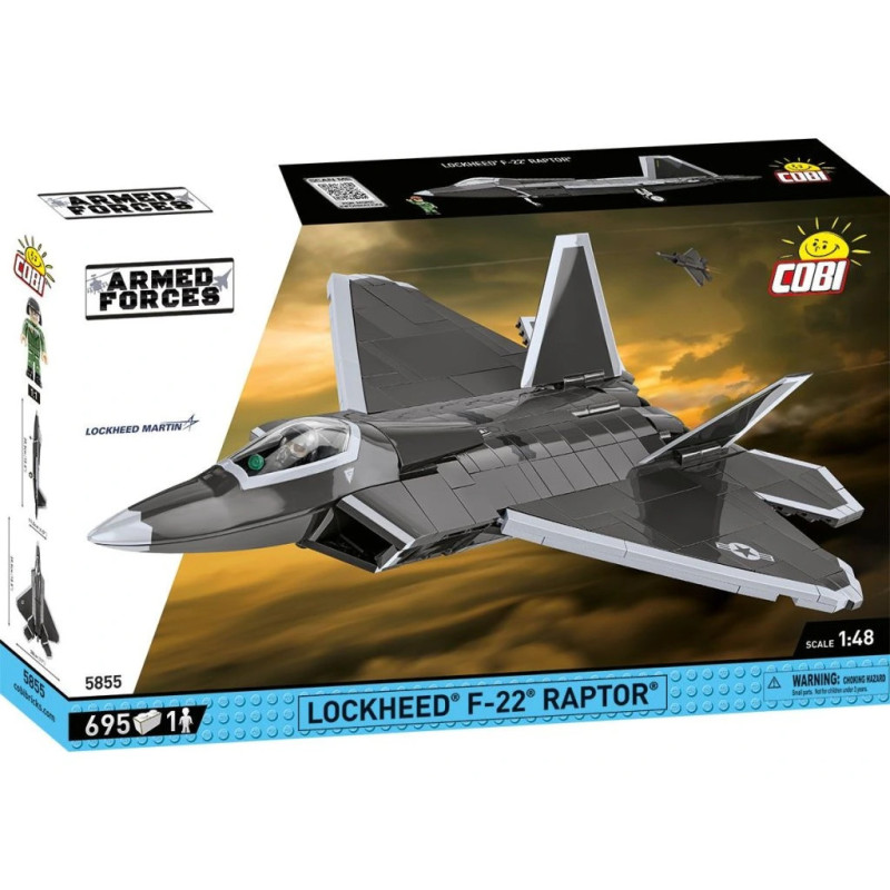 Cobi 5855 Armed Forces Lockheed F-22 Raptor, 1:48, 695 k, 1 f
