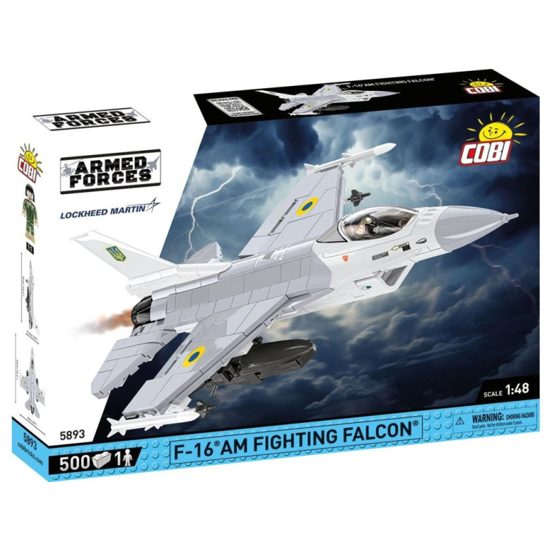Cobi 5893 Armed Forces F-16 AM Fighting Falcon, 1:48, 500 k, 1 f