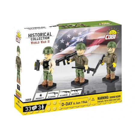 Cobi 2058 3 figurky s doplňky D-DAY, 33 k