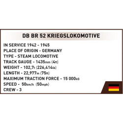 Cobi 6281 Kriegslokomotive Baureihe 52, 1:35, 2476 k, 1 f
