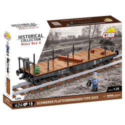 Cobi 6284 Schwerer plattformwagen type SSYS, 1:35, 424 k, 1 f