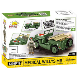 Cobi 2295 II WW Sanitka Willys MB D-DAY, 1:35, 130 k, 1 f