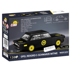 Cobi 24597 Opel Rekord C Schwartze Witwe, 1:35, 138 k