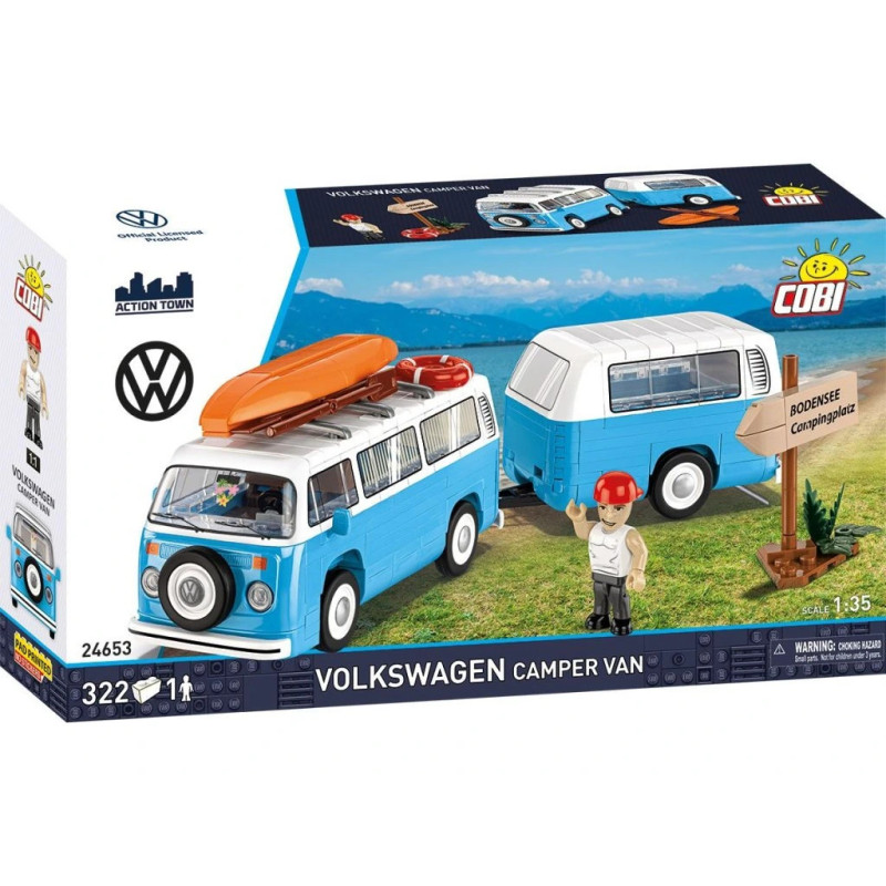 Cobi 24653 Volkswagen Camper Van, 1:35, 322 k, 1 f