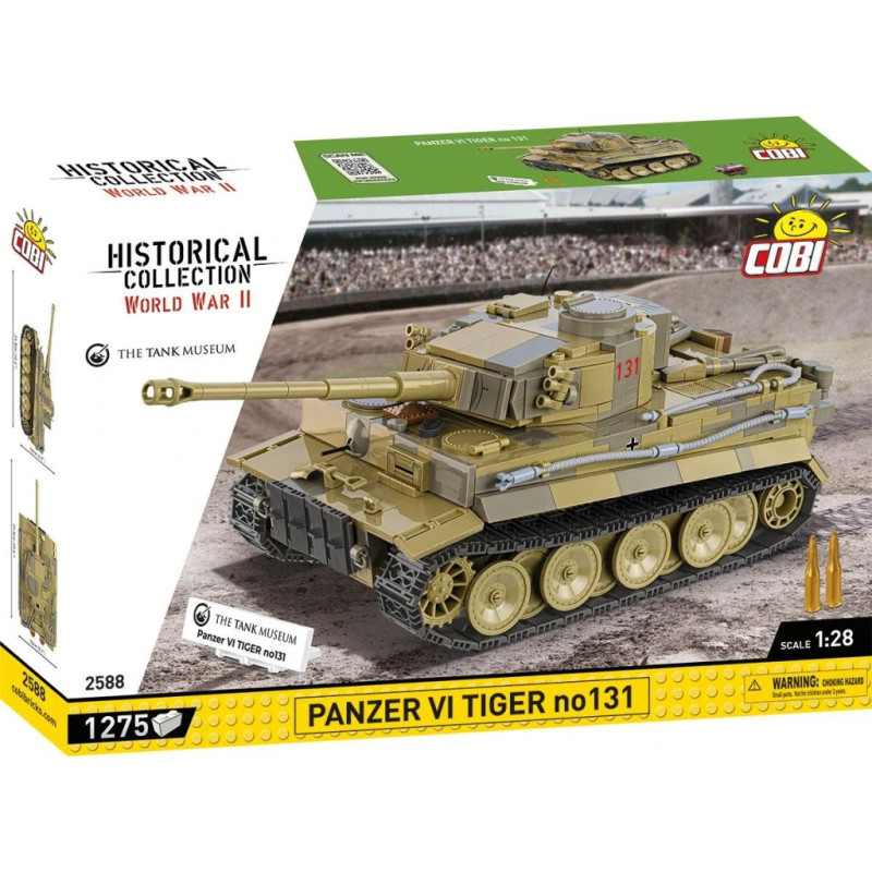 Cobi 2588 II WW Panzer VI Tiger no 131, 1:28, 1278 k