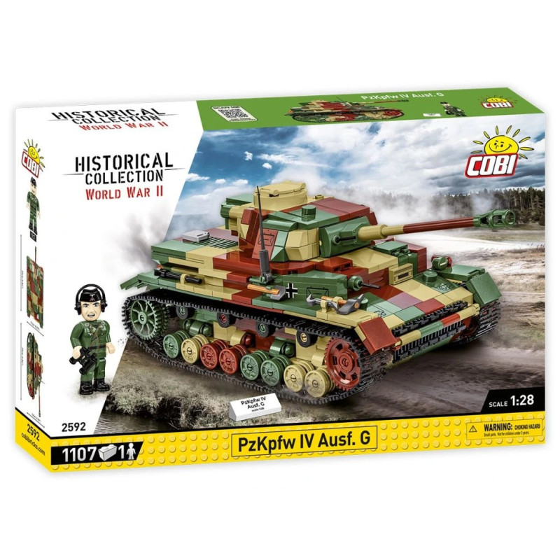 Cobi 2592 II WW PzKpfw IV Ausf. G, 1:28, 1107 k, 1 f