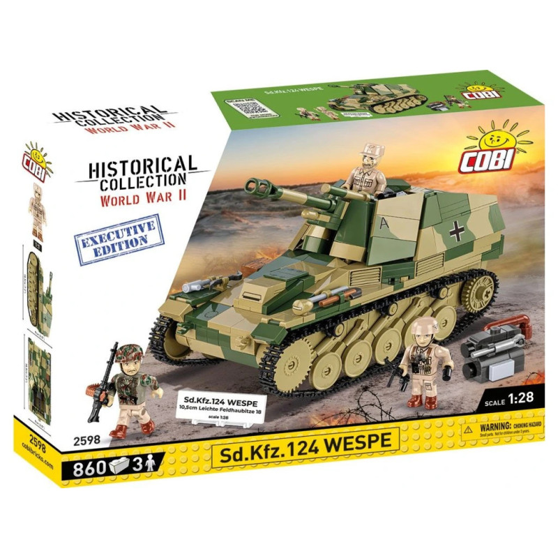Cobi 2598 II WW Sd. Kfz. 124 WESPE, 1:28, 860 k, 3 f EXECUTIVE EDITION
