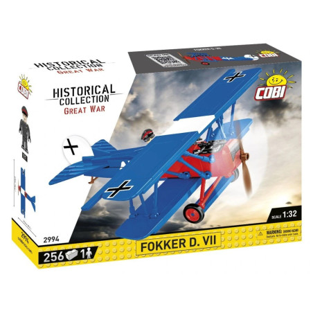 Cobi 2994 Great War Fokker D VII, 1:32, 256 k, 1 f