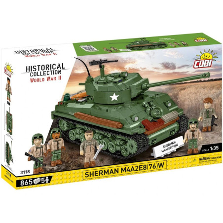 Cobi 3118 II WW Sherman M4A2E8(76)W, 1:35, 865 k, 5 f
