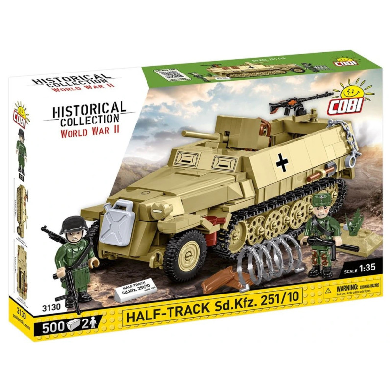 Cobi 3130 II WW Half-Track Sd. Kfz. 25110, 1:35, 500 k, 2 f