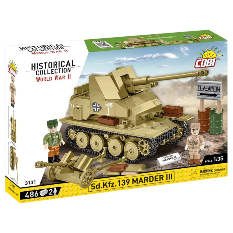 Cobi 3131 II WW Sd. Kfz. 139 Marder III, 1:35, 486 k, 2 f