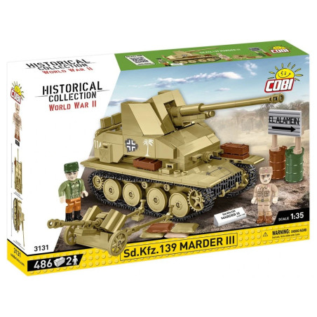 Cobi 3131 II WW Sd. Kfz. 139 Marder III, 1:35, 486 k, 2 f