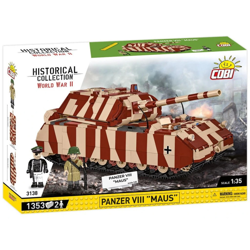 Cobi 3138 II WW Panzer VIII MAUS, 1:35, 1353 k, 2 f